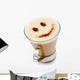 Latte with Smiley Face Wall Decal
