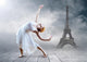 Woman Dancer Seating Posing Wall Decal