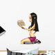 Girl with Skull Vector Wall Decal