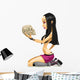 Girl with Skull Vector Wall Decal