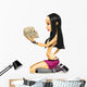 Girl with Skull Vector Wall Decal