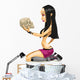 Girl with Skull Vector Wall Decal