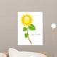Beautiful Glossy Vector Sunflower Wall Decal