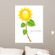 Beautiful Glossy Vector Sunflower Wall Decal