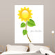 Beautiful Glossy Vector Sunflower Wall Decal