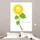 Beautiful Glossy Vector Sunflower Wall Decal