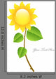 Beautiful Glossy Vector Sunflower Wall Decal