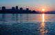 City River Sunrise Wall Decal