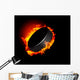 Hockey Puck Fire Black Wall Decal