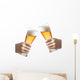 Two People Holding Beer Wall Decal