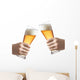 Two People Holding Beer Wall Decal