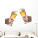 Two People Holding Beer Wall Decal