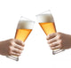 Two People Holding Beer Wall Decal
