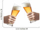Two People Holding Beer Wall Decal