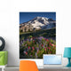 Mt Rainier and Wildflowers Wall Decal