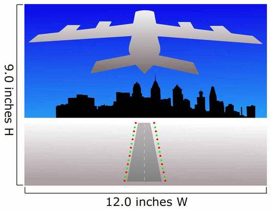 Plane and Philadelphia Skyline Wall Decal