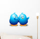 Blue Birds Talking Wall Decal