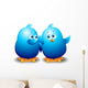 Blue Birds Talking Wall Decal