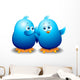 Blue Birds Talking Wall Decal