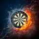 Elemental Dart Board Wall Decal