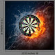 Elemental Dart Board Wall Decal
