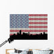 Miami Skyline with American Wall Decal