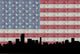 Miami Skyline with American Wall Decal