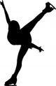 Figure Skating Vector Wall Decal
