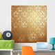 Vintage Golden Wallpaper with Wall Decal