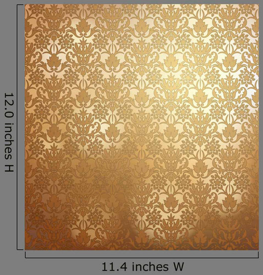 Vintage Golden Wallpaper with Wall Decal