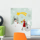 Snowman and Star Bethlehem Wall Decal