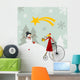 Snowman and Star Bethlehem Wall Decal