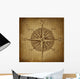 Compass Rose with Grunge Wall Decal
