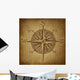 Compass Rose with Grunge Wall Decal