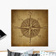 Compass Rose with Grunge Wall Decal