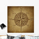 Compass Rose with Grunge Wall Decal