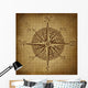 Compass Rose with Grunge Wall Decal