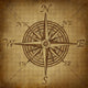 Compass Rose with Grunge Wall Decal