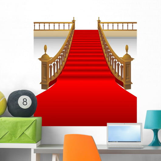 Stairsredcarpet Wall Decal