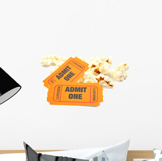Popcorn Tickets Movie Wall Decal