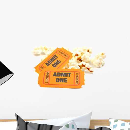 Popcorn Tickets Movie Wall Decal