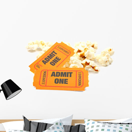 Popcorn Tickets Movie Wall Decal
