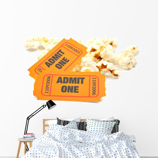 Popcorn Tickets Movie Wall Decal