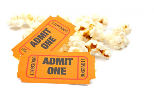 Popcorn Tickets Movie Wall Decal