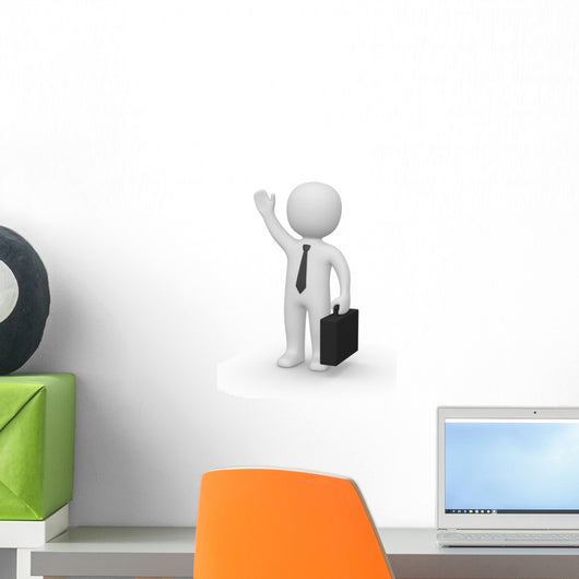 Businessman Greeting Wall Decal