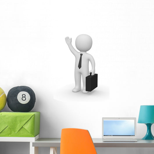 Businessman Greeting Wall Decal