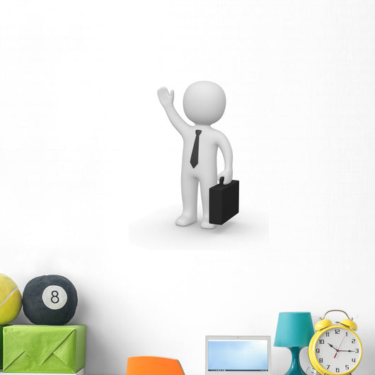 Businessman Greeting Wall Decal