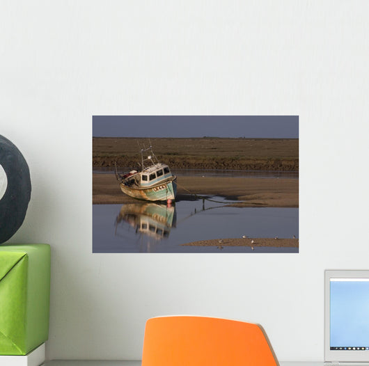 Moored Fishing Boat Wall Decal