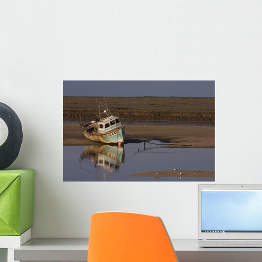 Moored Fishing Boat Wall Decal