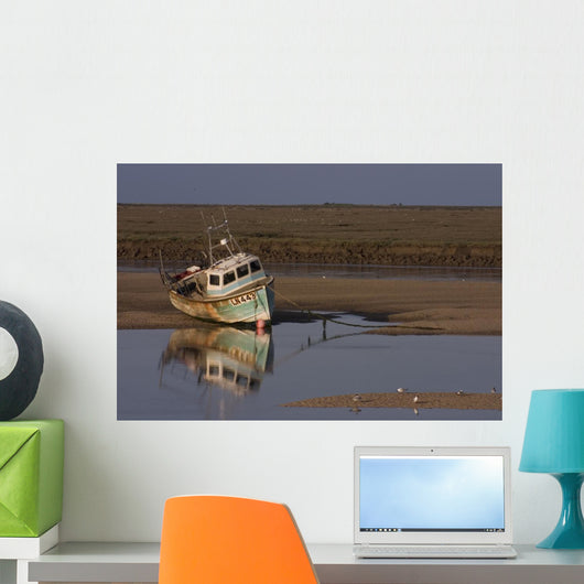 Moored Fishing Boat Wall Decal